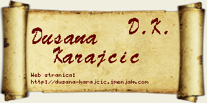 Dušana Karajčić vizit kartica
